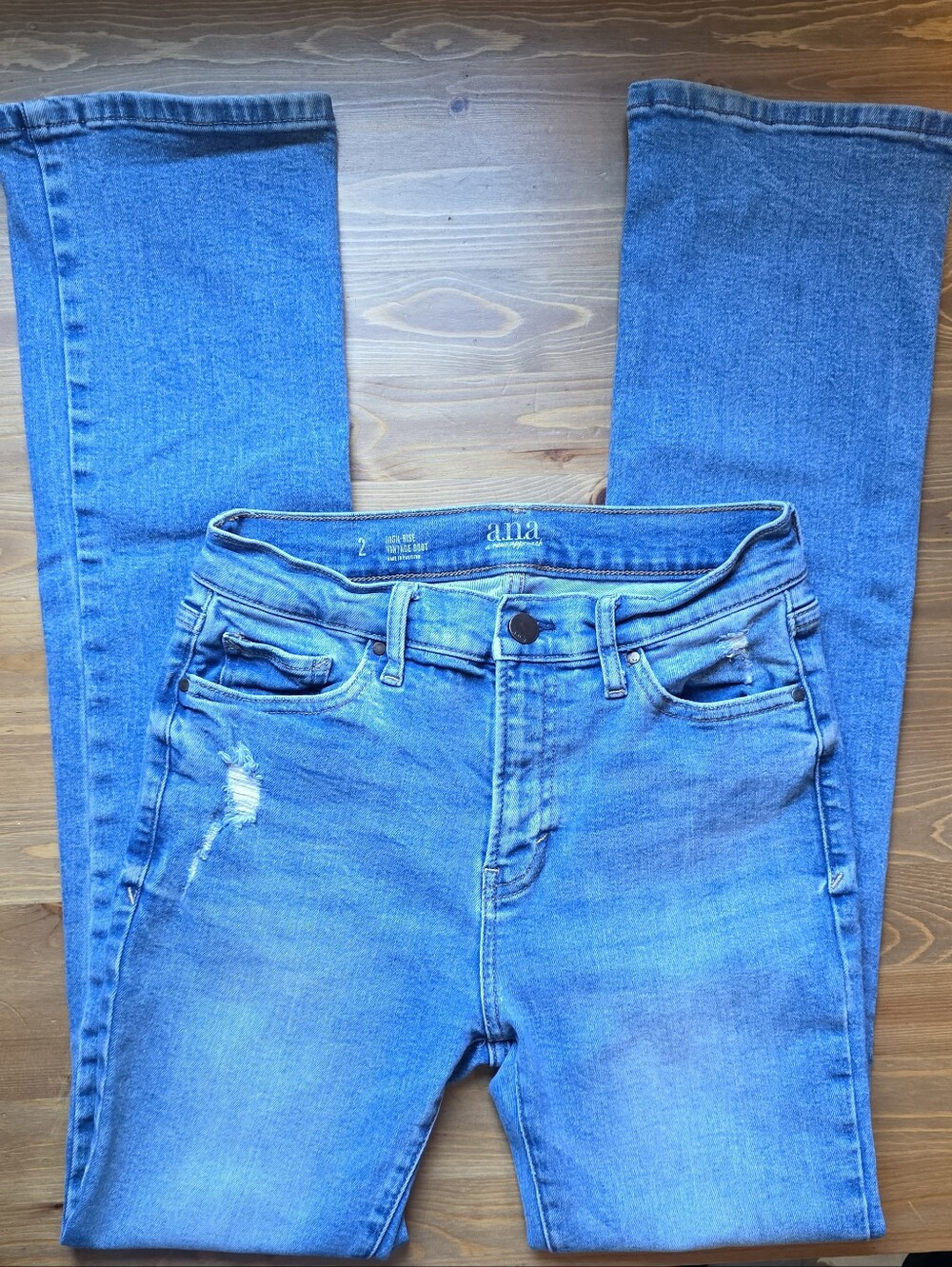 a.n.a Light Blue Skinny Jeans with Subtle Distress